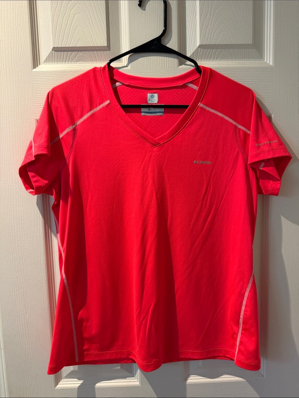 Columbia Bright Pink Active V-Neck Tee